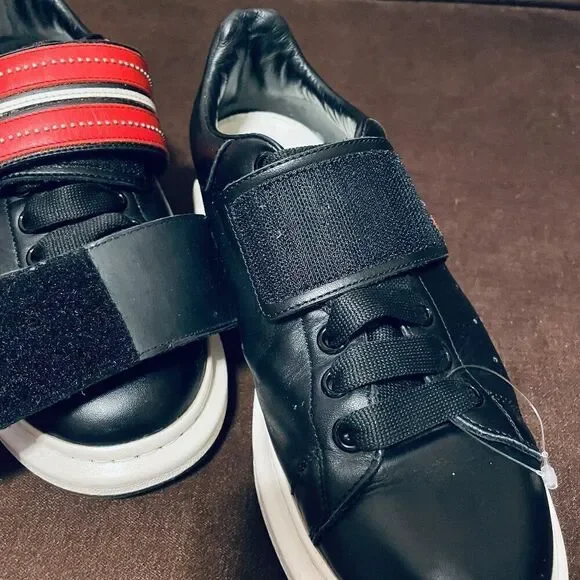 Alexander McQueen Larry Oversized Platform Sneaker Black Red Studded Strap 10 US - Picture 7 of 16
